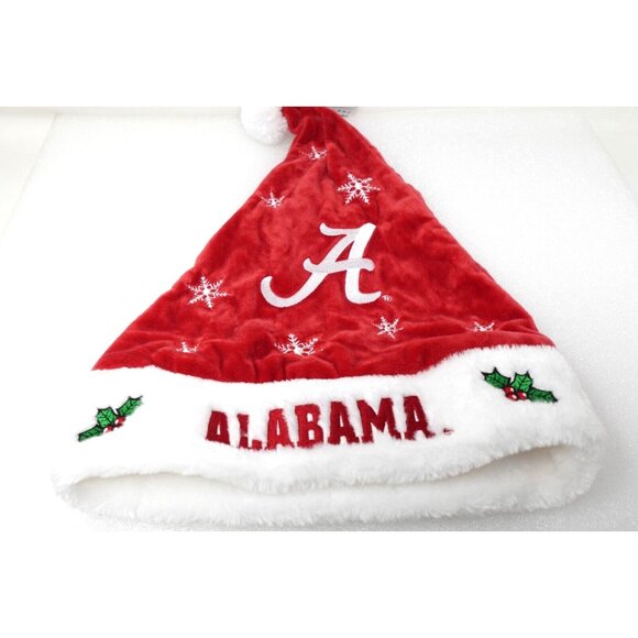 Alabama Crimson Tide Santa Hat Team Logo Holiday Plush NEW Christmas - Picture 1 of 5